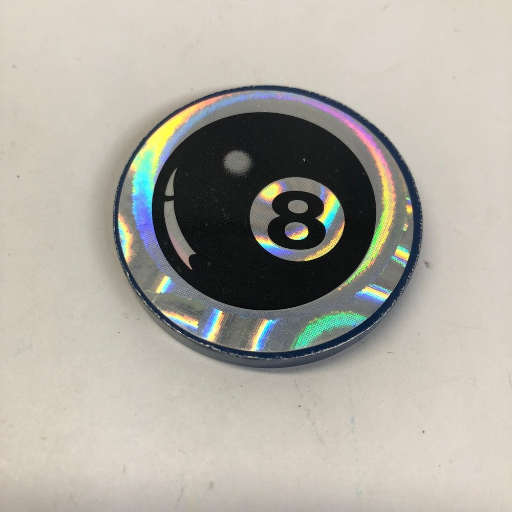Holographic 8 Ball Pool Ball Slammer Pogs Prismatic Sticker‎ Design